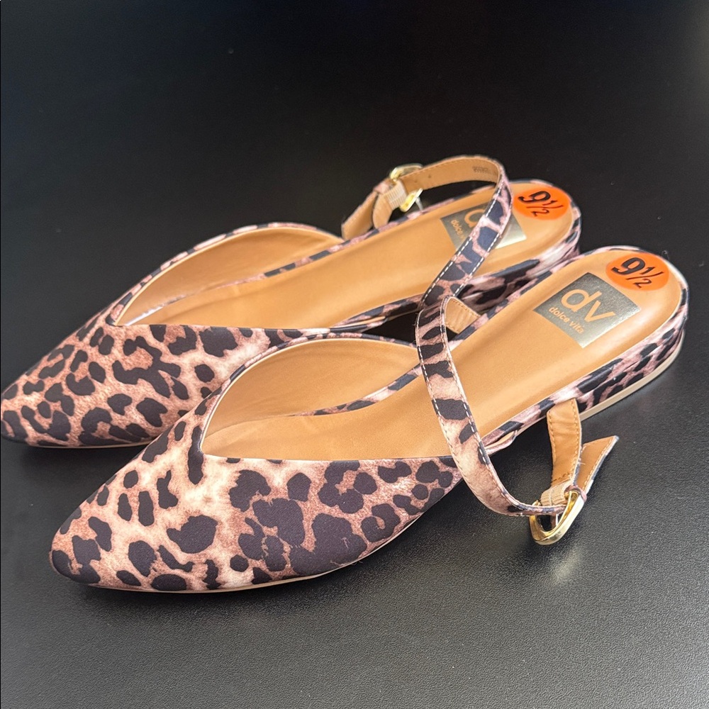 DV by Dolce Vita Animal Print Slingback Flats